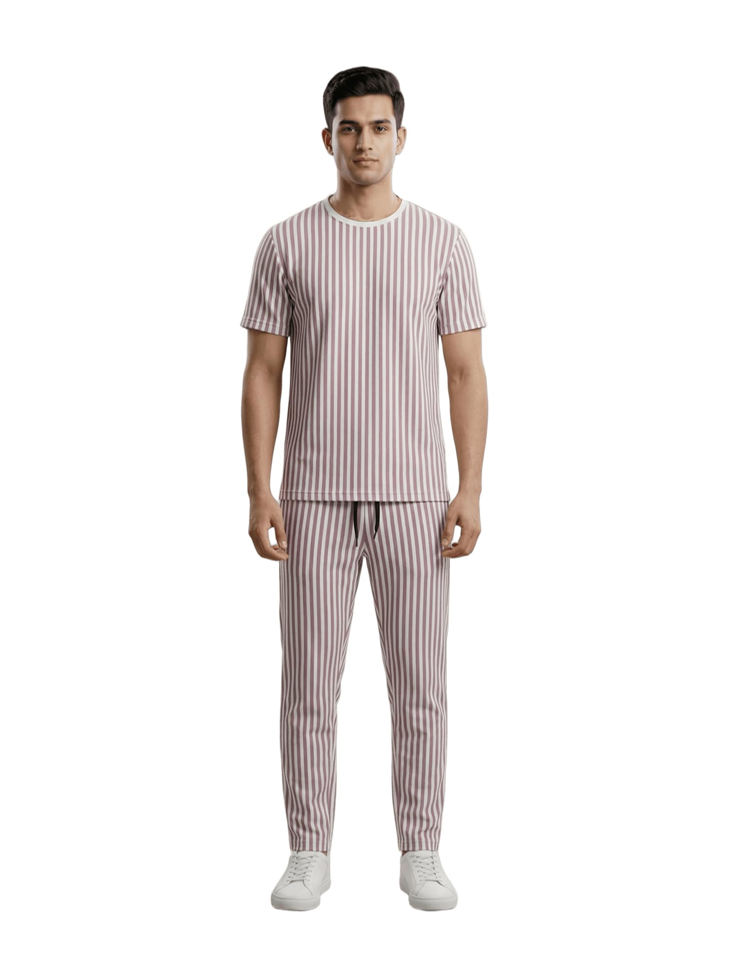 Men Co-Ord Set | Polyester Trackpants + T-Shirt | Regular Fit, Quick Dry & Breathable | Gym, Casual & Sportswear | Pack of 1-image-32