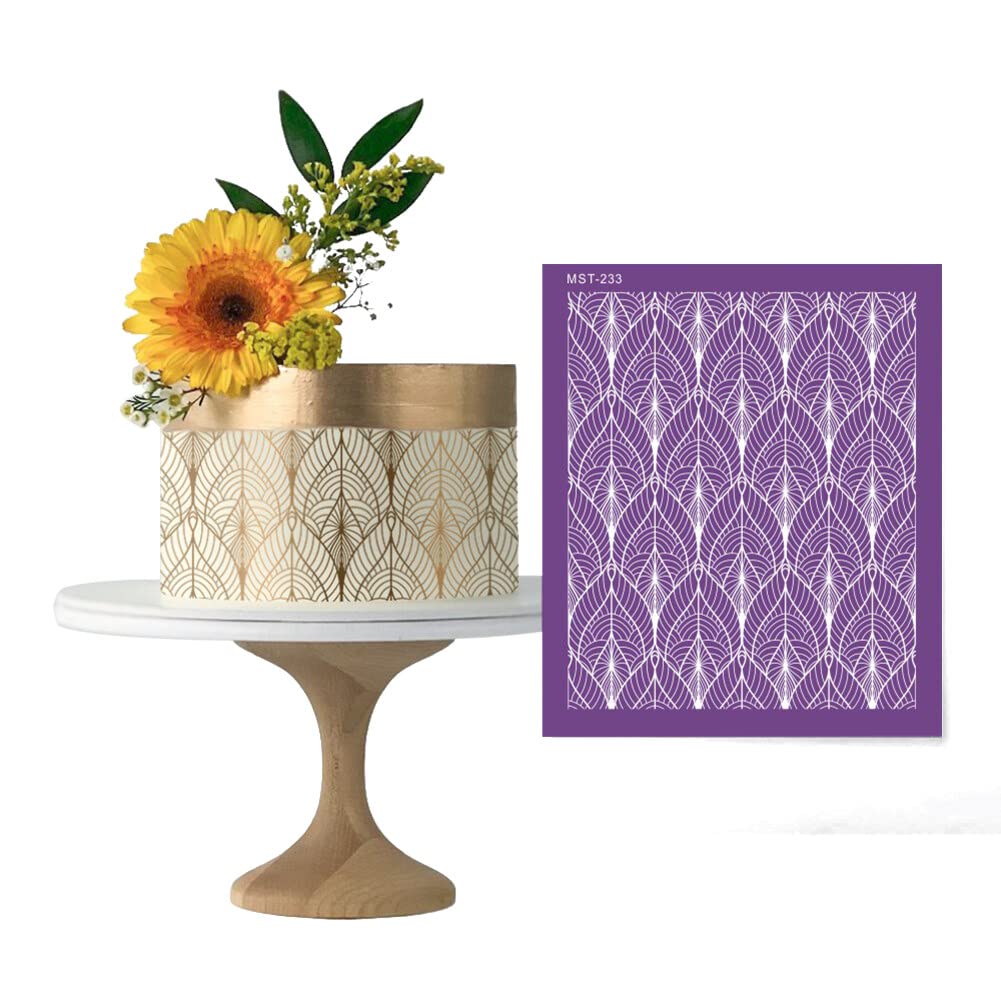 Cake Stencil for Wedding - Cake Stencil Cake Decorating Tools Stencils for Cakes for Creating and Professional Wedding and Birthday Flower Edge Molding Baking Tool - Type 4