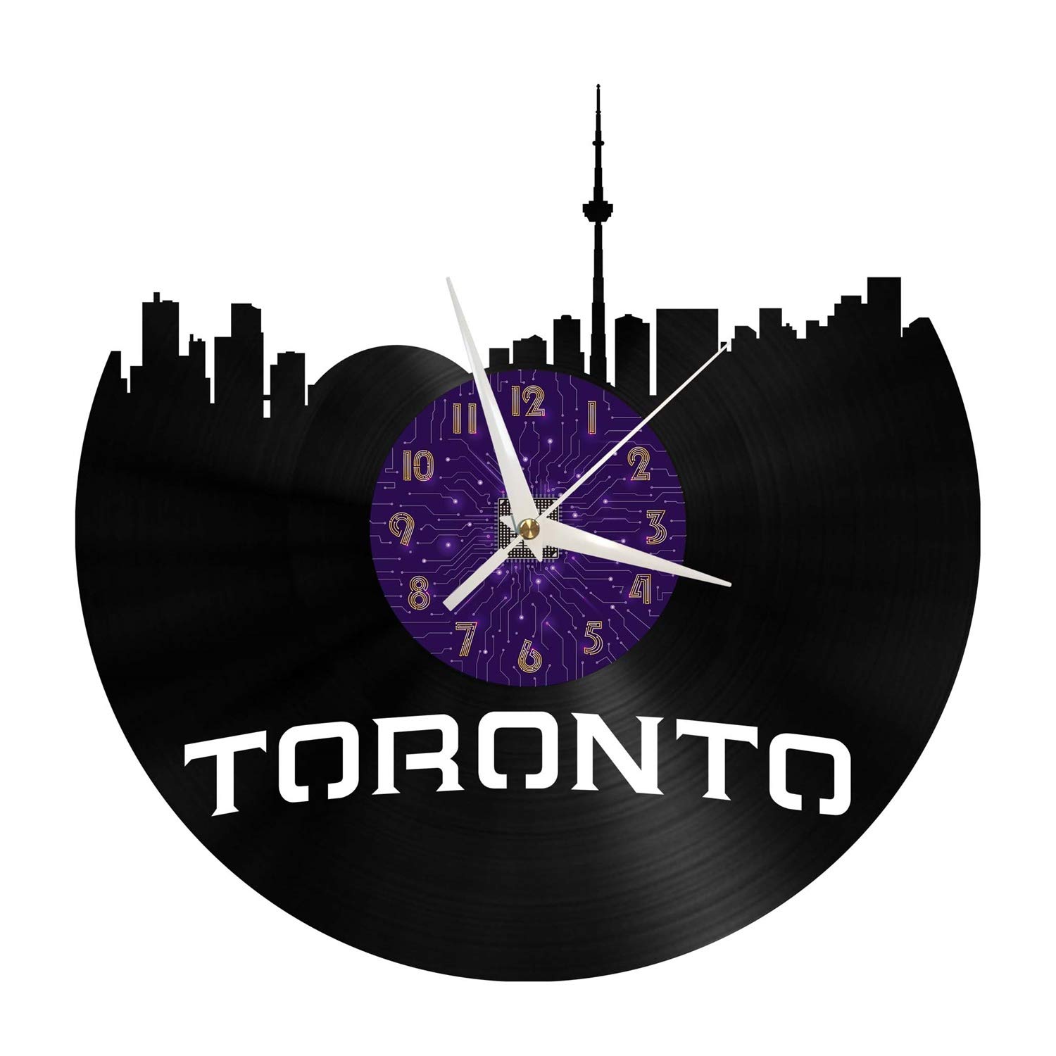 Horloge Murale de Disque Vinyle Toronto pour une Cuisine et un Salon Calme