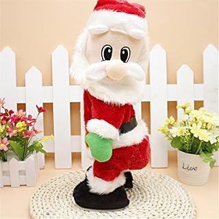 Christmas Animated Musical Santa Claus Figure Twisted Wiggle Hip Dance Singing Funny Electric Toy Xmas Decorations Birthday for Kids