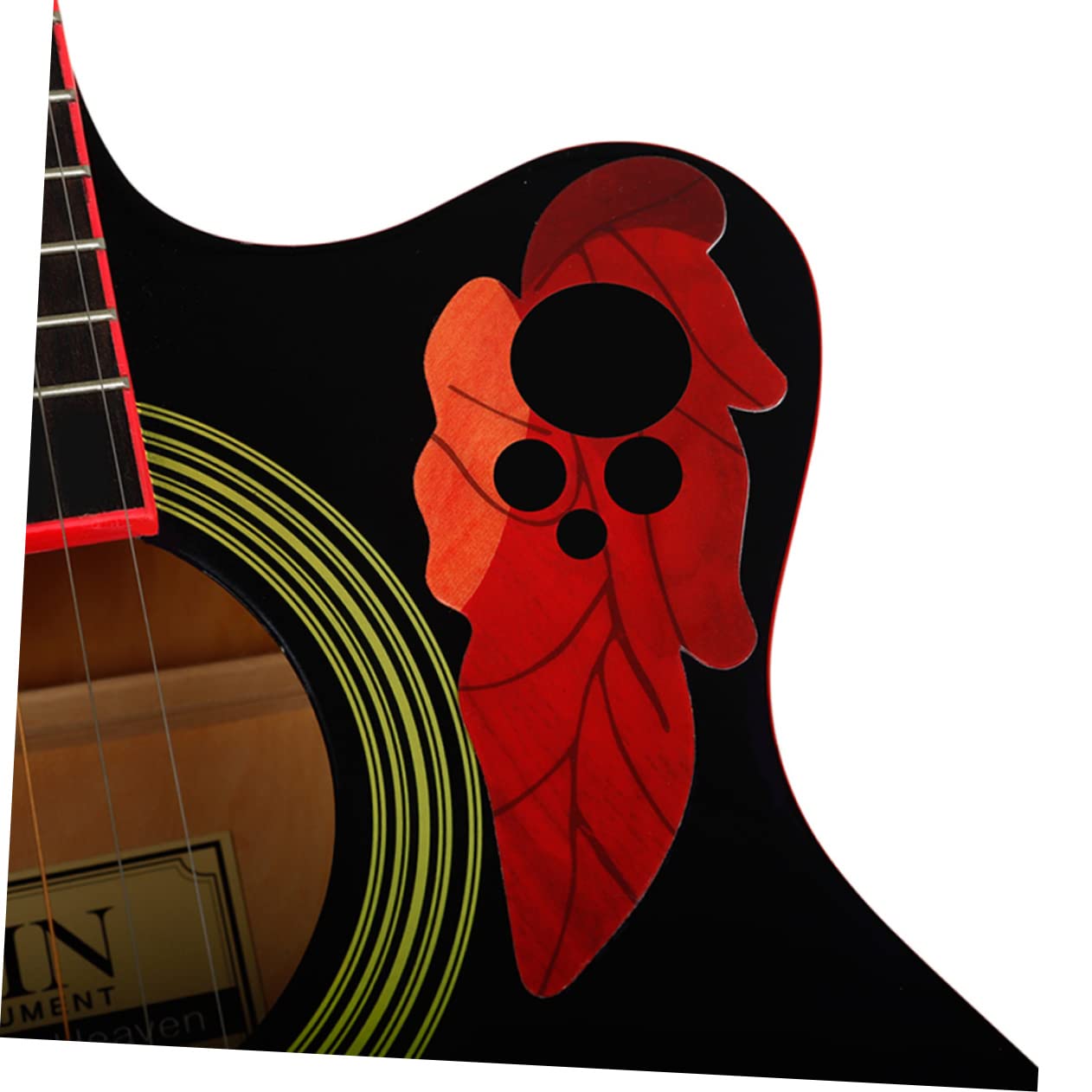 ibasenice 8ensembles Plaque De Pour Guitare Acoustique Design Leaf Auto-adhésif Et Anti-rayures De Accessoire De Décoration Pour Guitare Folk