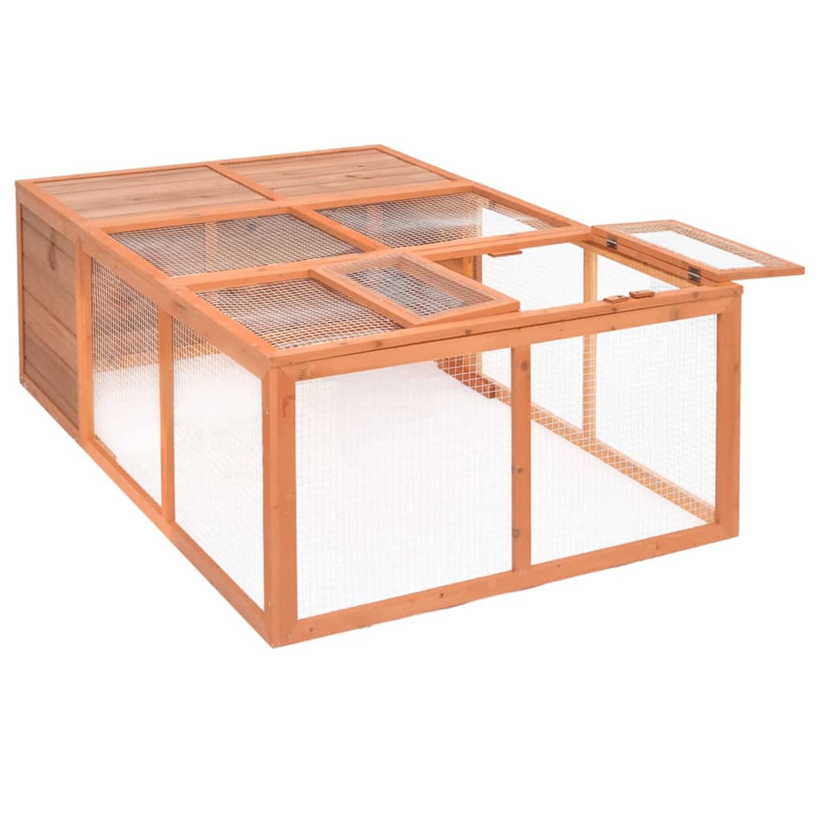 ZEYUAN Jaula de Animales de jardín, Jaulas para Conejos, Jaula Cobaya, Jaula Hamster, Jaula para Gatos, Jaula Chinchilla, Recinto para Conejos, Madera Maciza Abeto 150x100x50 cm