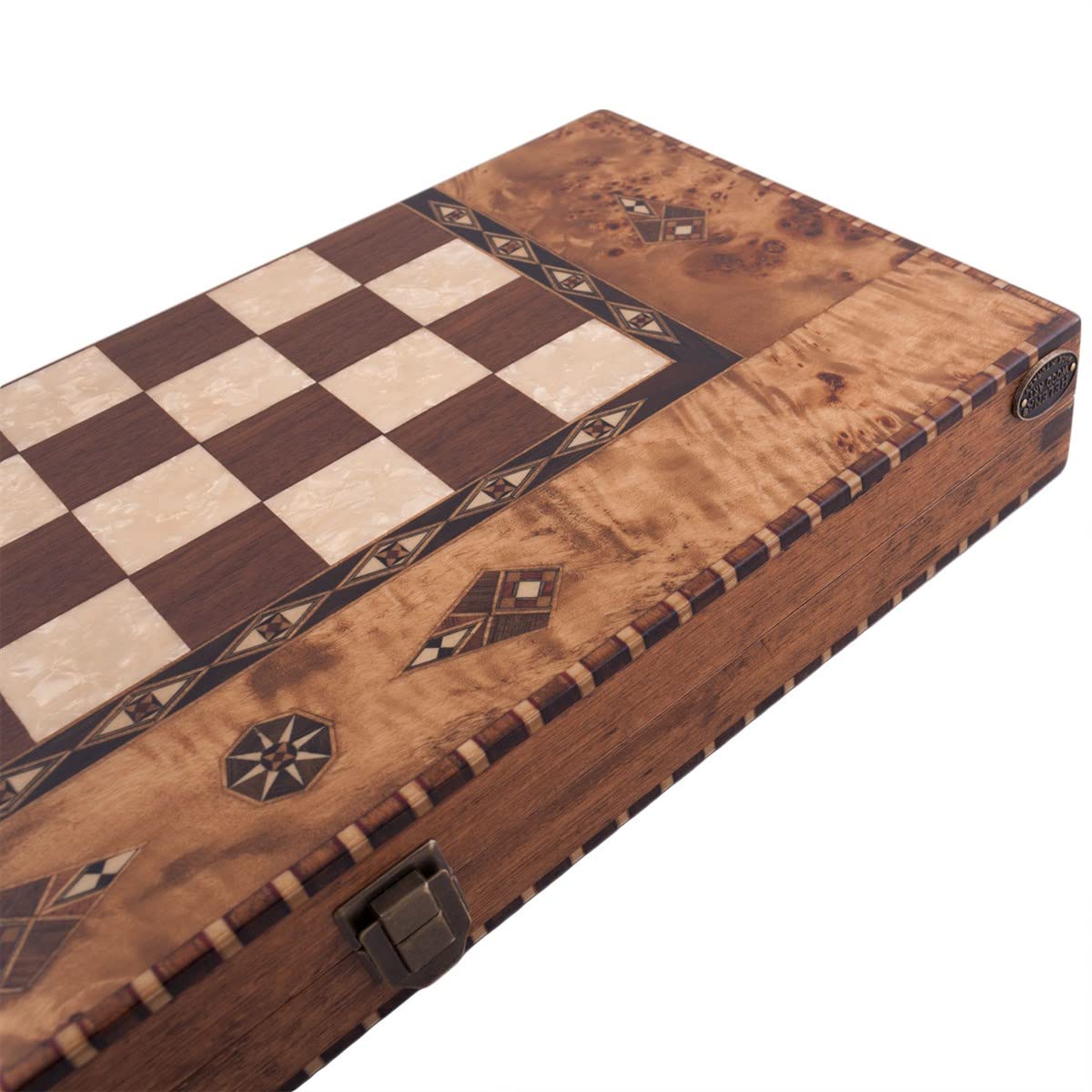 Helena Wood Art, Deluxe Edition, Hochwertiges Backgammon Spiel aus Holz, Tavla, 2 Spieler, ab 12 Jahren