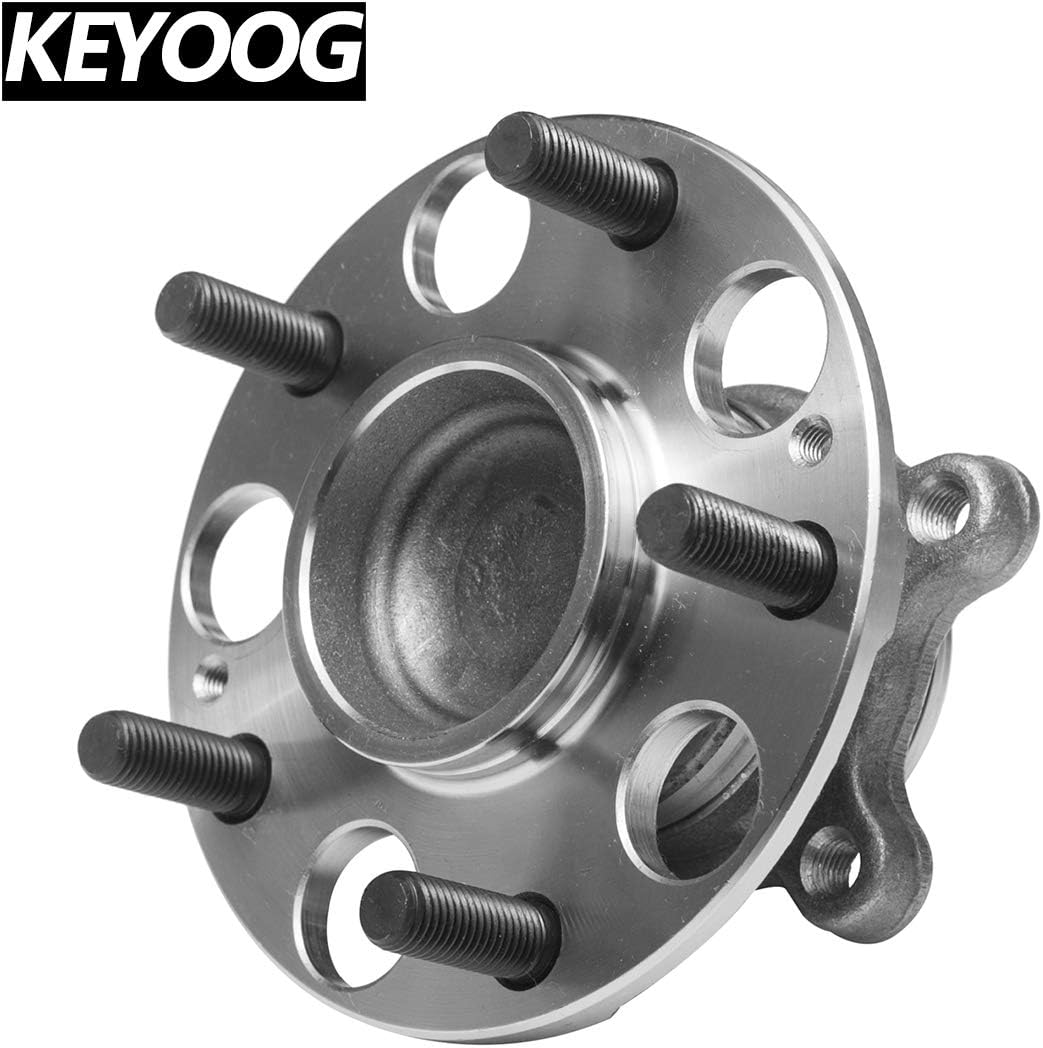KEYOOG 2Pc 512256 (5 Stud Hub,Not Fit Hybrid) Rear Wheel Hub and Bearing Assembly Compatible With 2011 2010 2009 2008 2007 2006 Acura CSX,2011-2006 Honda Civic (For DX,LX,Si,EX,GX)