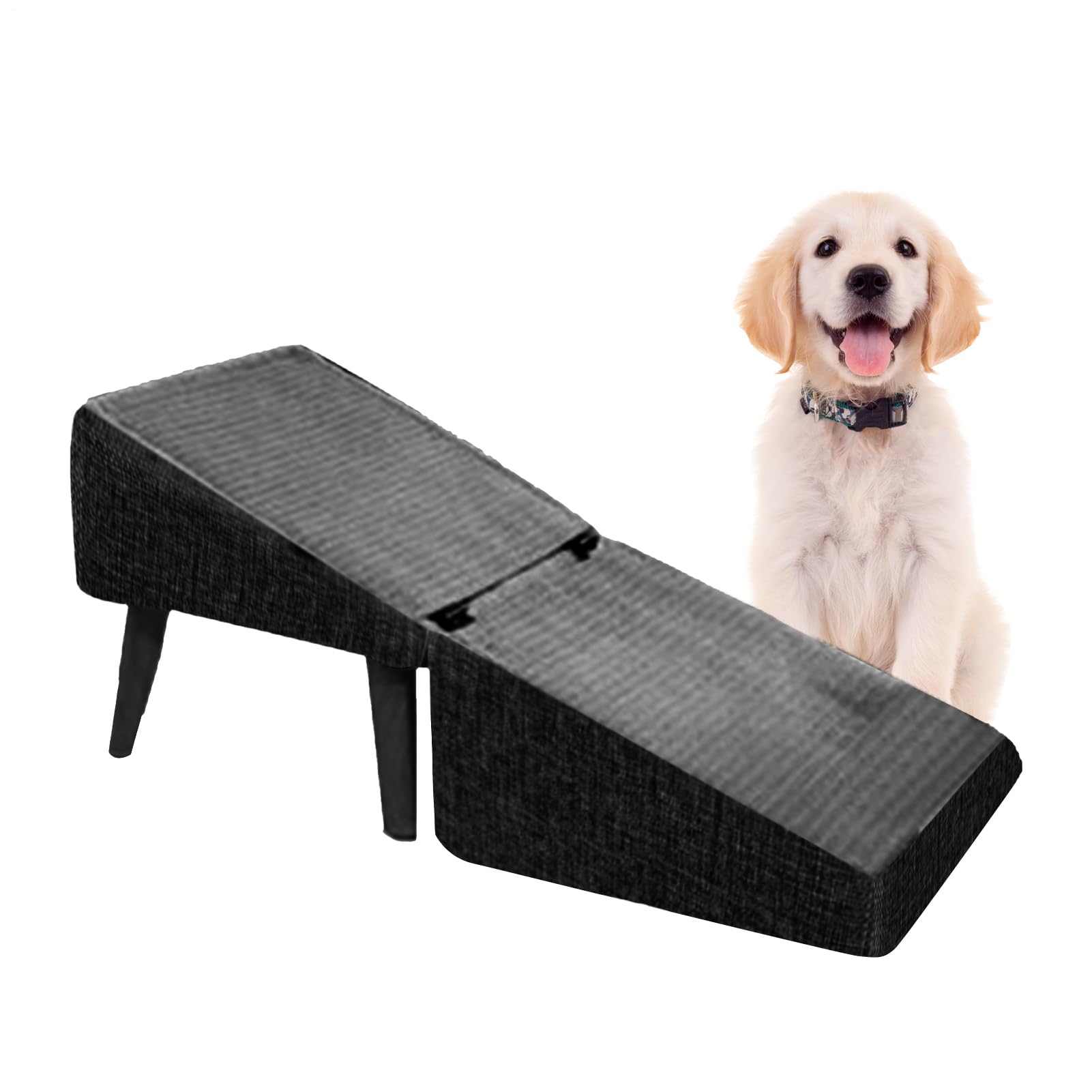 Rampe Chien Canapé,Bois Rampe Tabouret pour Chien35cm Capacité De Charge 50kg, Marchepied Anti-Dérapant pour Véhicule, Échelle Tabouret pour Petit Chien