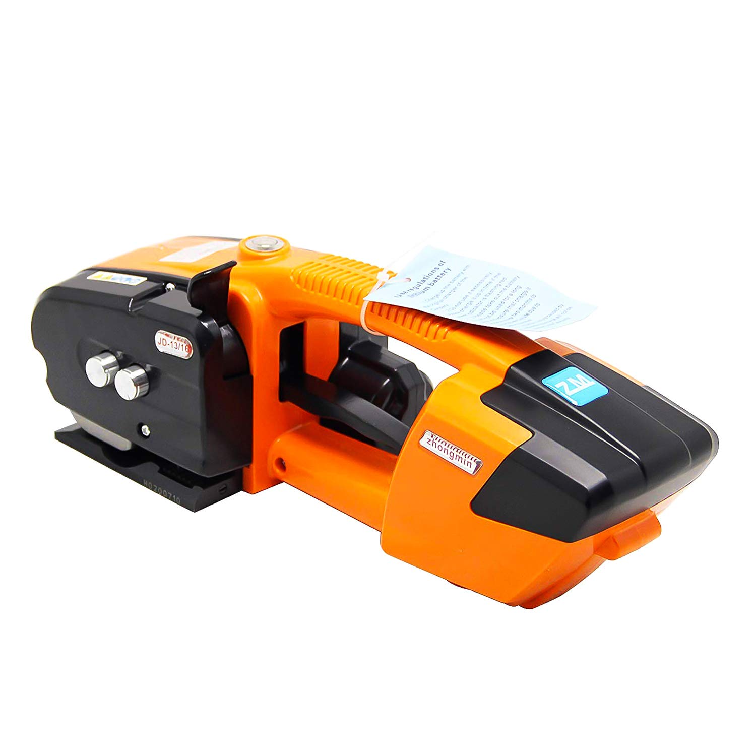 Empacadora Eléctrica Portátil de Mano Automática Máquina Flejadora para asegurar bultos Flejado de Soldadura con Batería Recargable y Desmontable Flejes PP/Pet