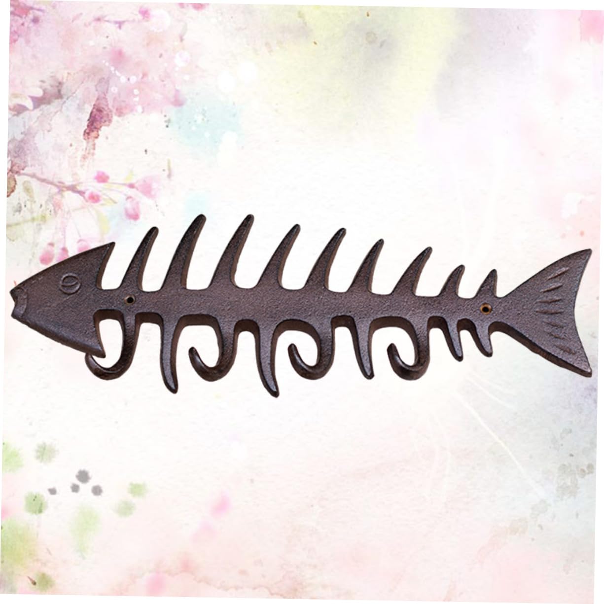 Alipis 1pezzi Gancio in Ferro Forma Di Lisca Di Pesce Portaoggetti Da Parete Creativo e Versatile Attaccapanni Decorativo Per Cappotti e Accessori Misura s