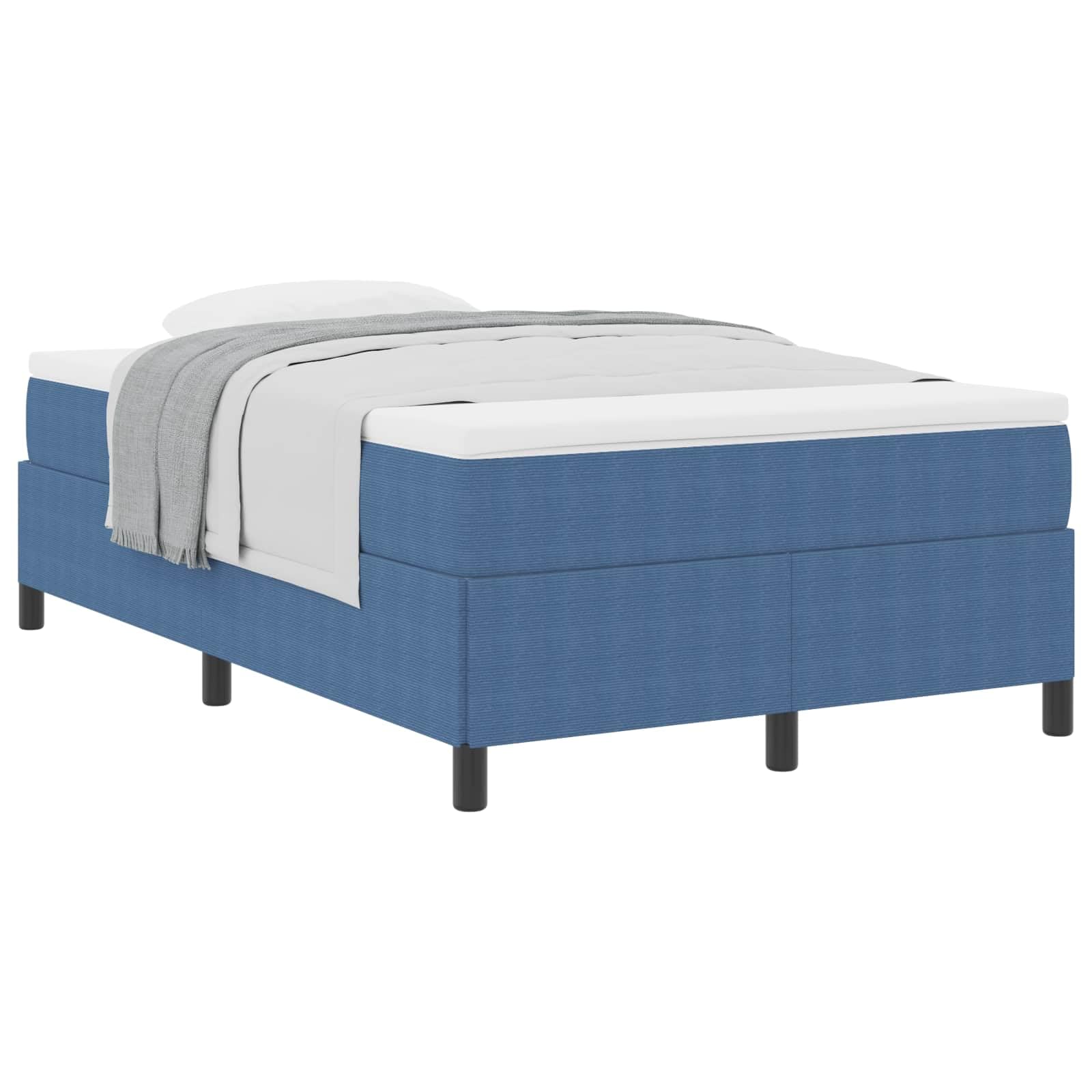 Tkanina sztruksowa nowoczesny design Box Spring Niebieski 120 x 200 cm