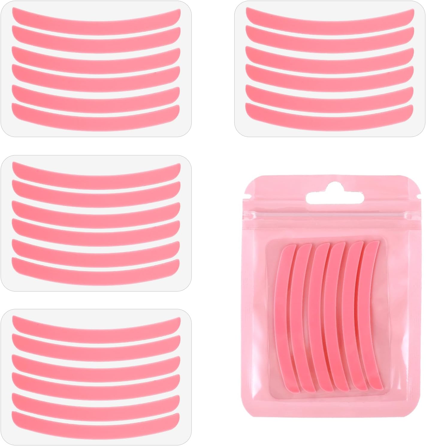 Ouligay 30Pcs Lash Lift Ribbon Silicone Lash Lift Pads Lash Lift Tool Soft Lash Lift Rods Lash Lift Shields Eyelash Lifting Compensator for Eyelashes Lifting Perm Curl