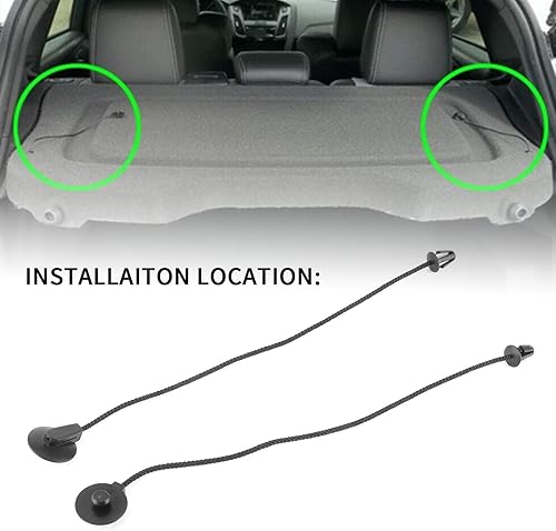 Miniatura 4 de Correa de fijación para estantes de paquetería, 2 piezas, cable de fijación para estante de paquetería, cadena CV6Z5846538A, repuesto para Focus MK3