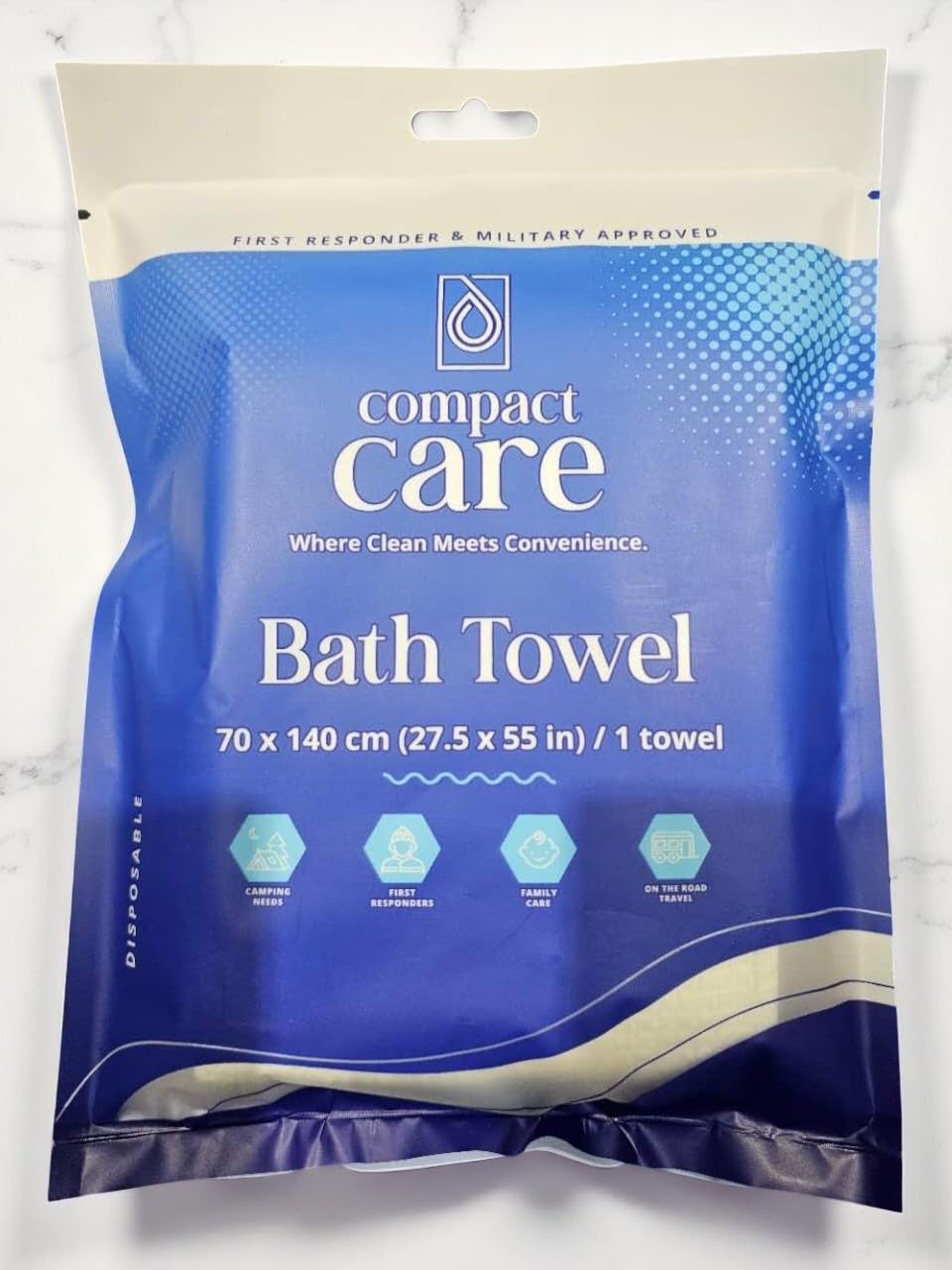 Disposable Bath Towels 3 Pack Ultra-Soft Viscose Quick-Dry Lightweight Absorbent Ideal for Travel Spa Gym Beach Guest Use
