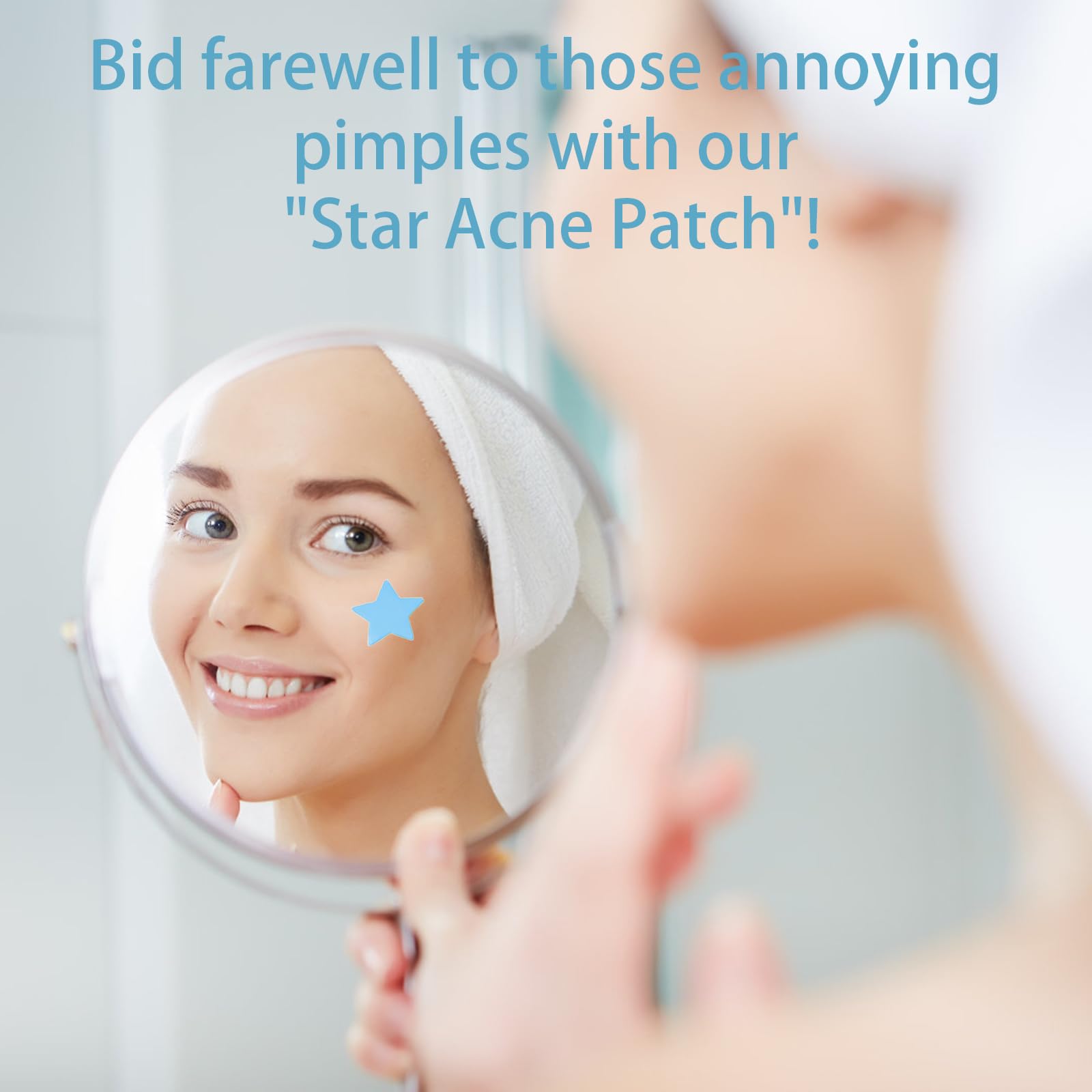 64Pcs Star Pimple Patches - 2 Colors Yellow and Blue for Face and Skin Care, Small - Image 4