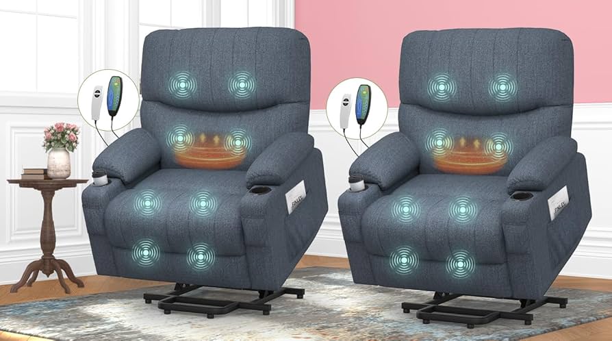 Squebilife Recliner Chair For The Elderly With Massage And Heat