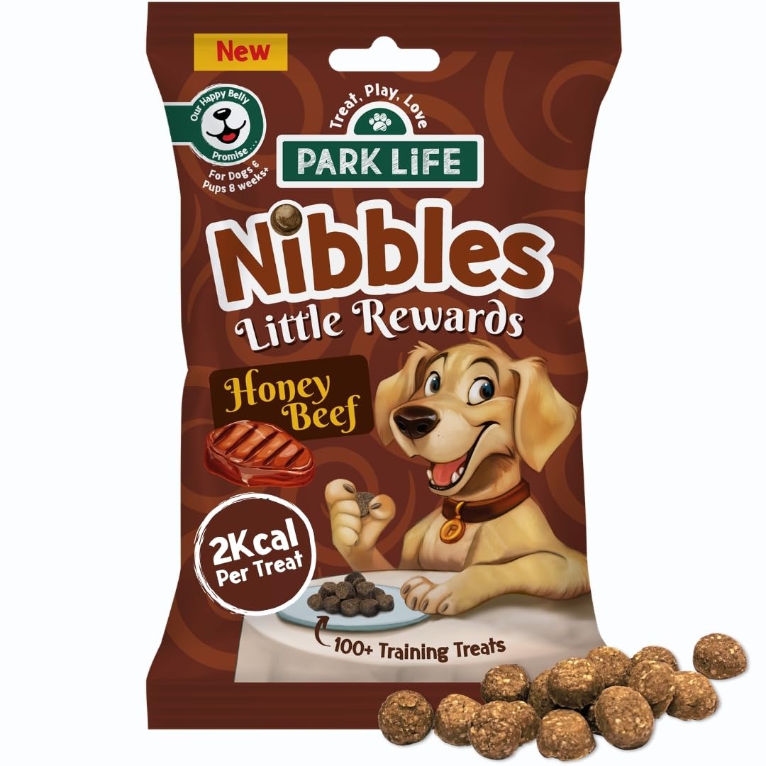 Park Life Nibbles (Little Rewards) Honey Beef Flavour Dog Treats - 80G