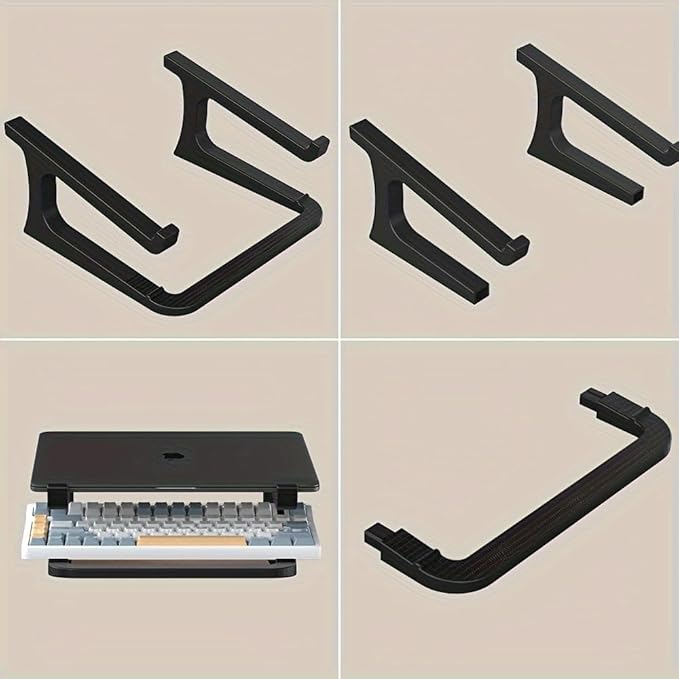 Soporte para Laptop, Riser ABS Desmontable Portátil para 10-15.6" - Negro miniatura 4