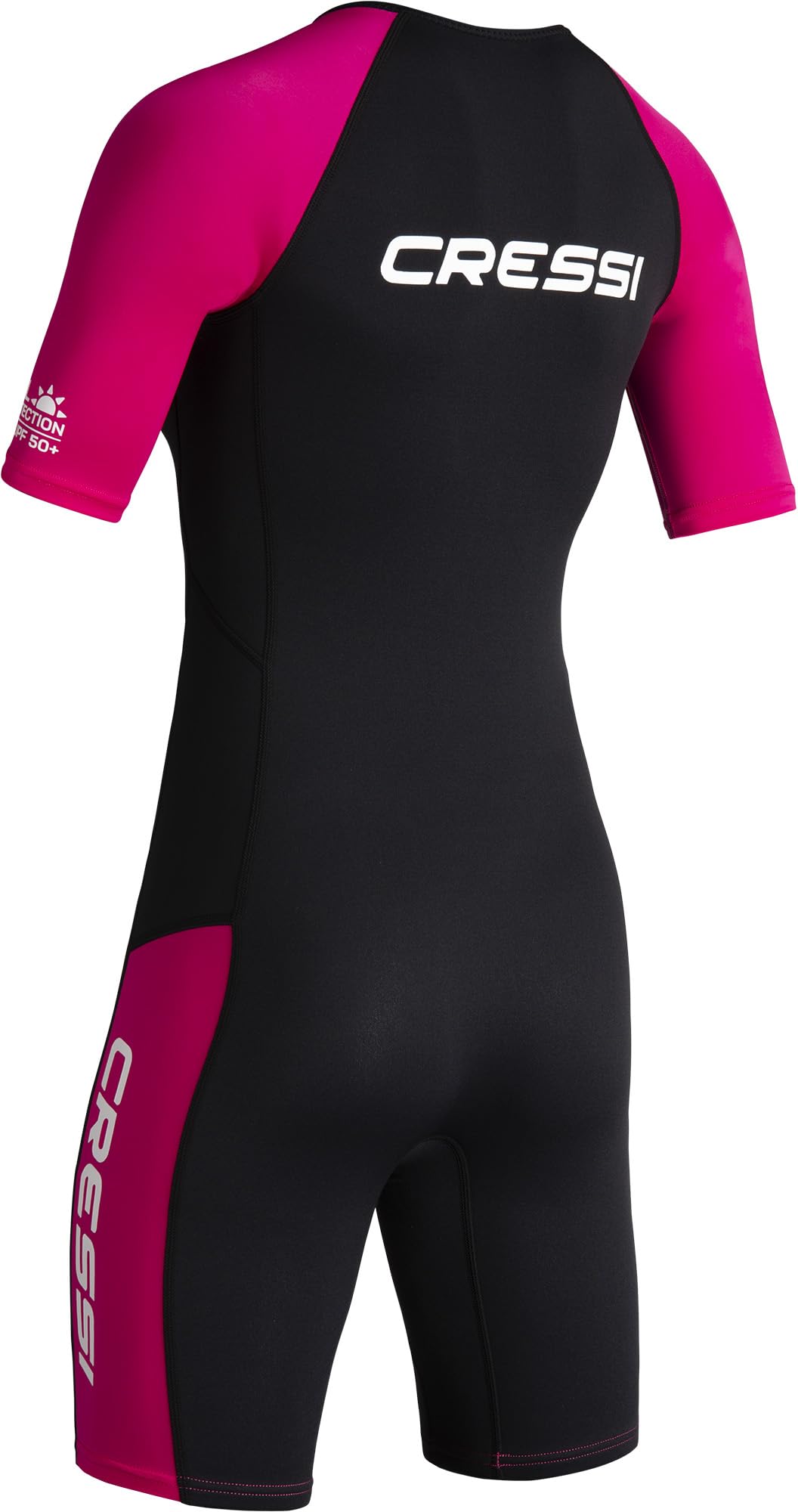 CRESSI Tiburon Lady Shorty kombinezon 2 mm - kombinezon damski z neoprenu ultra stretch 1,5/2 mm i elastanu, czarny/różowy, L/4
