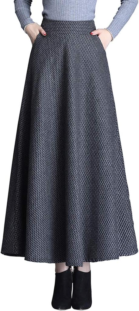 Gonna A Quadri Vintage ZANZEA – Vita Alta, Lunga, Taglie S-5XL, Vari Colori