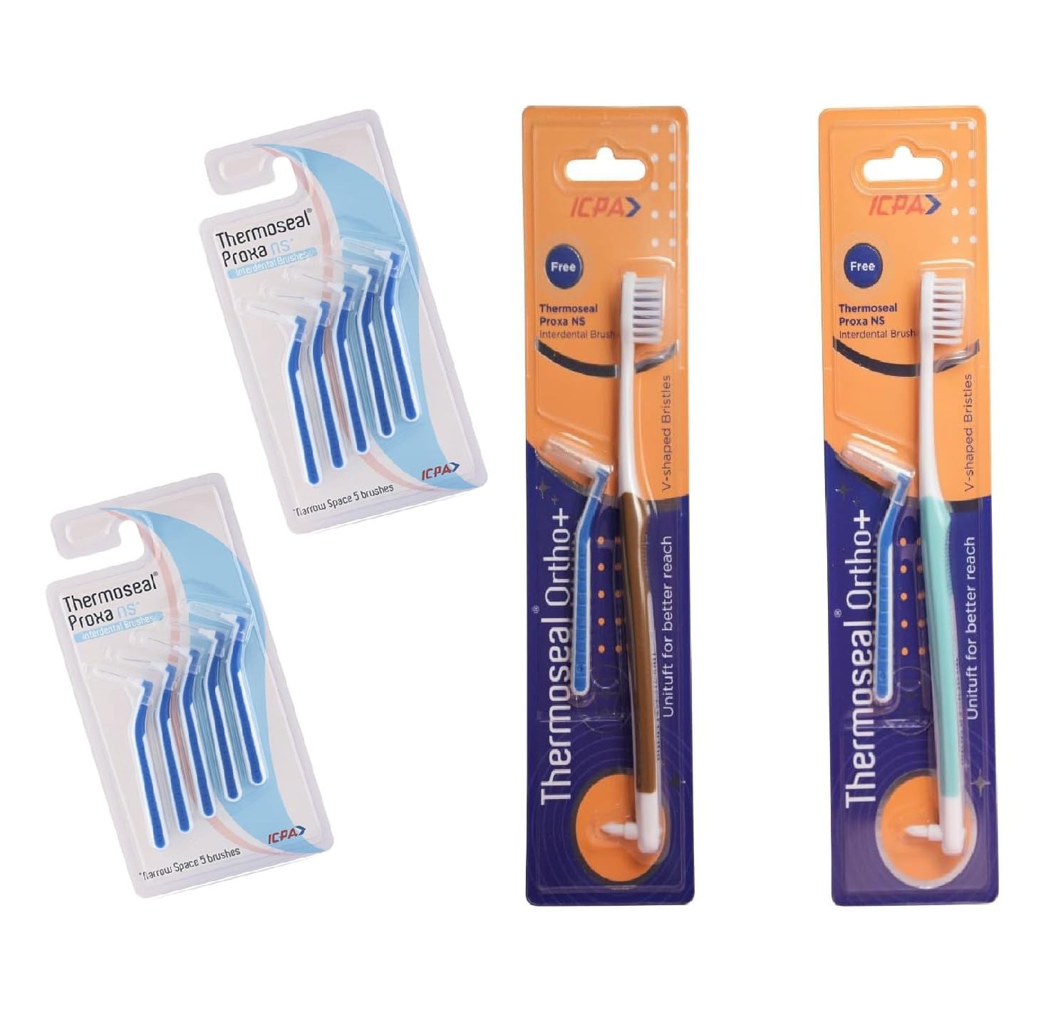 ICPA Proxa Narrow Space Brush - (Pack of 2) and Ortho Brush With Soft Bristles (Pack Of 2) - Combo Pack-image-35