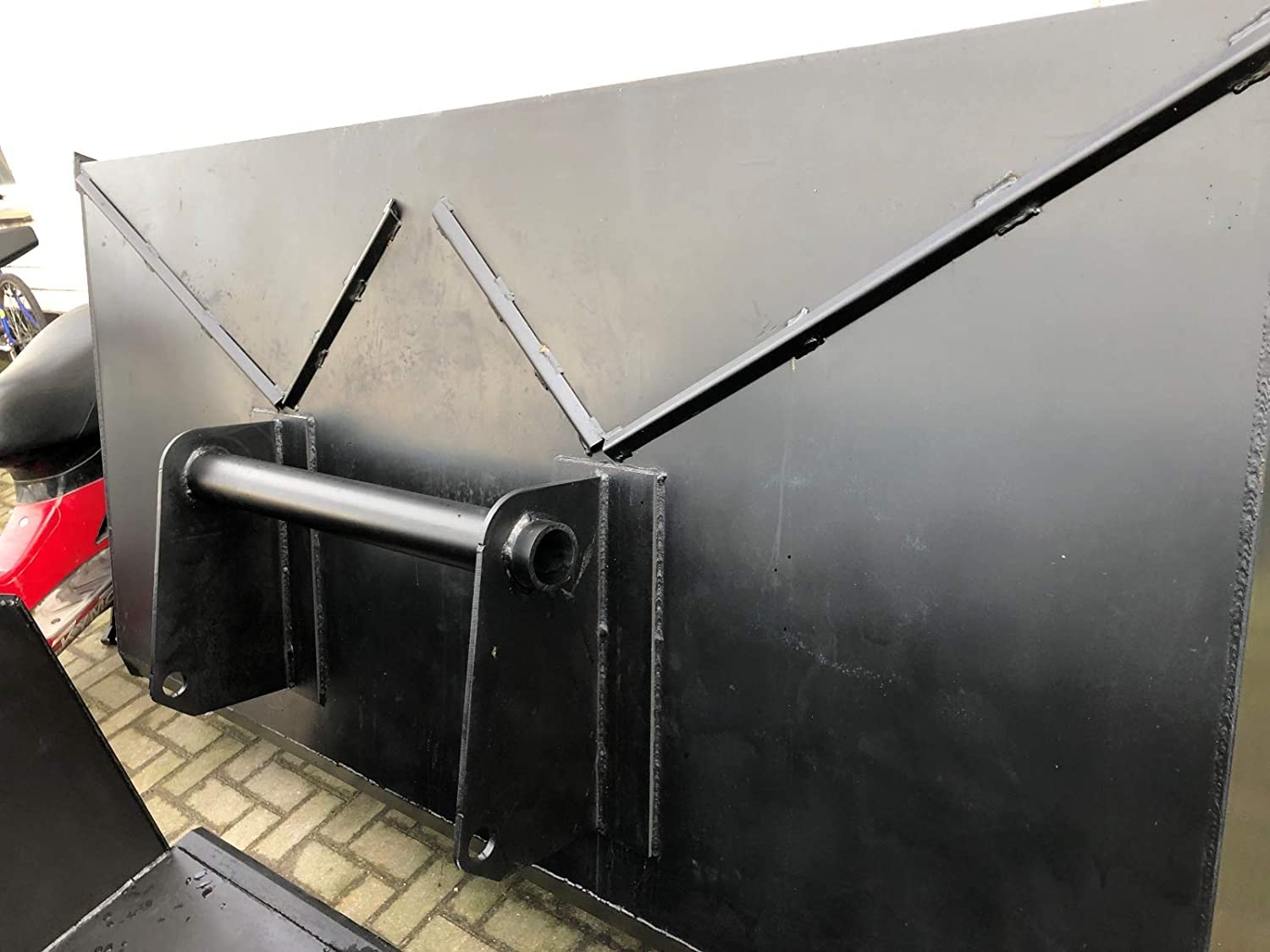 SRM-Design Schüttgutschaufel 180cm Schwarz Kunststoff Flachschaufel Kohlenstoffstahl