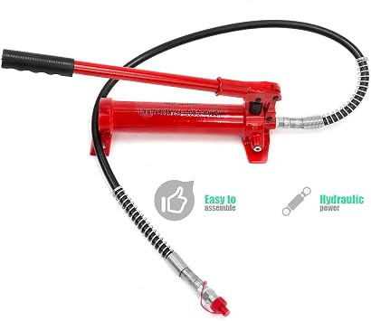XtremepowerUS 4 Ton Porta Power Hydraulic Jack Body Frame Repair Kit Auto Shop Set Truck, Farm, Garage Auto Body Car Repair with Storage Case