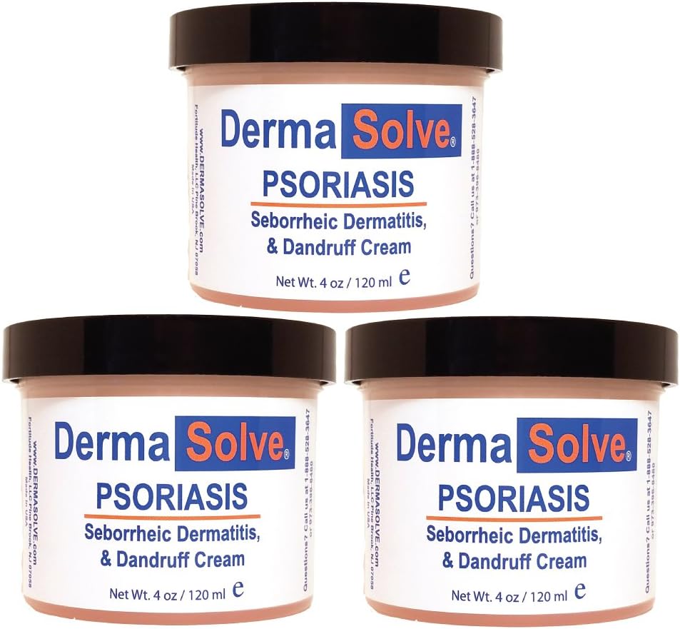 Psoriasis, Seborrheic Dermatitis and Dandruff Cream Formulated to Treat Itchy Skin & Prevent Future Flares to Provide Soothing Moisturizing Relief. (4.0 oz.) 3-Pack