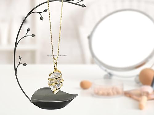 Miniatura 6 de Amazing Gemstone Collar de cristal crudo para mujer, cristales curativos crudos de primera calidad para regalos para mamá, madres, adolescentes y