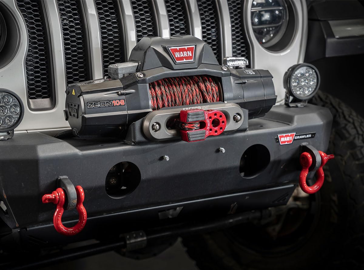 Factor55 00050-01 Flatlink Original Folding Winch Shackle Bracket Max Load Rating 16,000 lb Ultimate Failure Greater Than 40,000 lb Ideal for 4x4 Off Road Adventures – Red