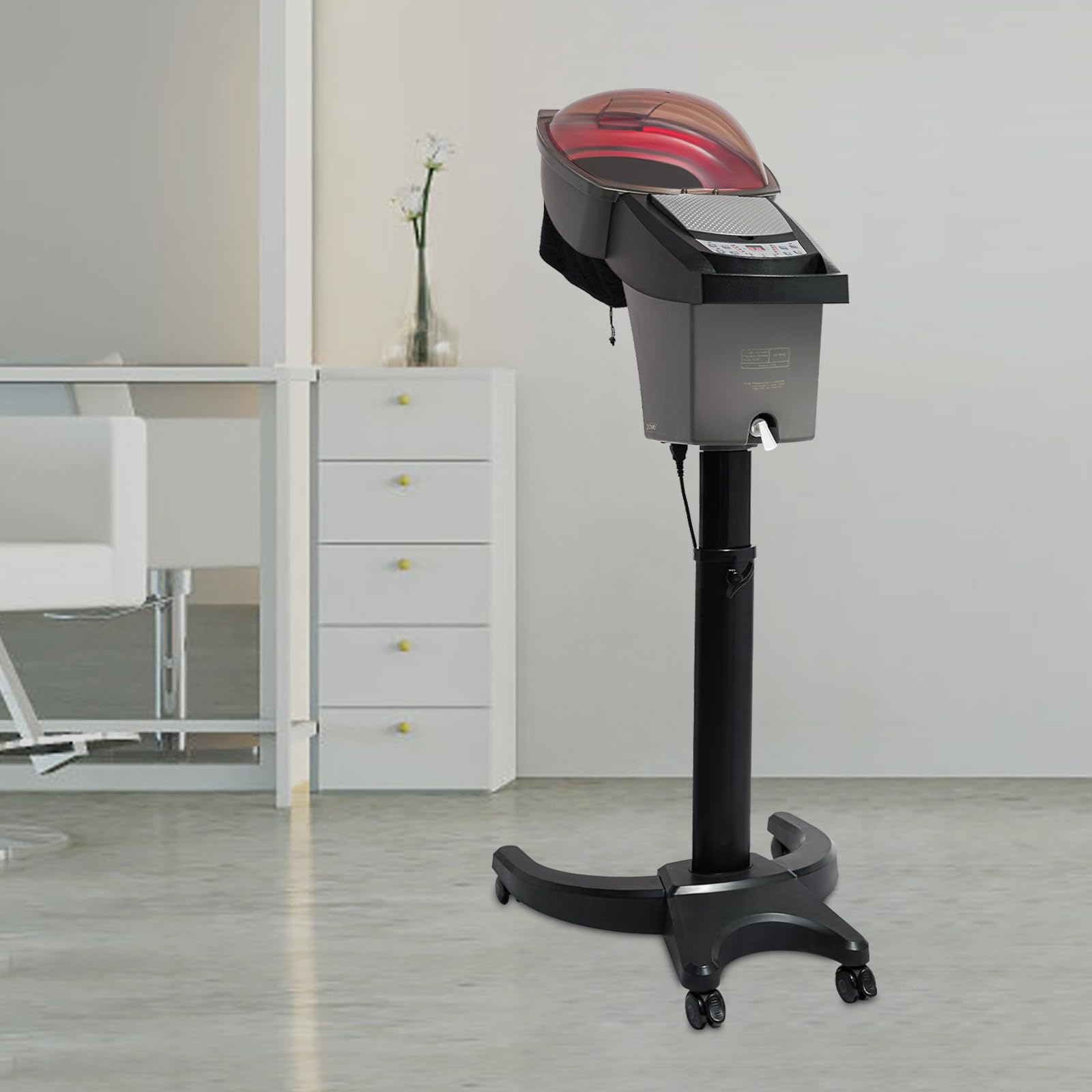 Hair Steamer 700W Free Standing Hair Care Machine Hooded Steam Cap Professional Steamer for Deep Conditioning Hair Humidifier Moisturising Hydration System Sprayer for Home Salon Spa Personal Care