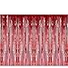 Tinsel Foil Fringe-Backdrop-3FTX8FT- Metallic Door Window Curtain Party Decoration (Red)