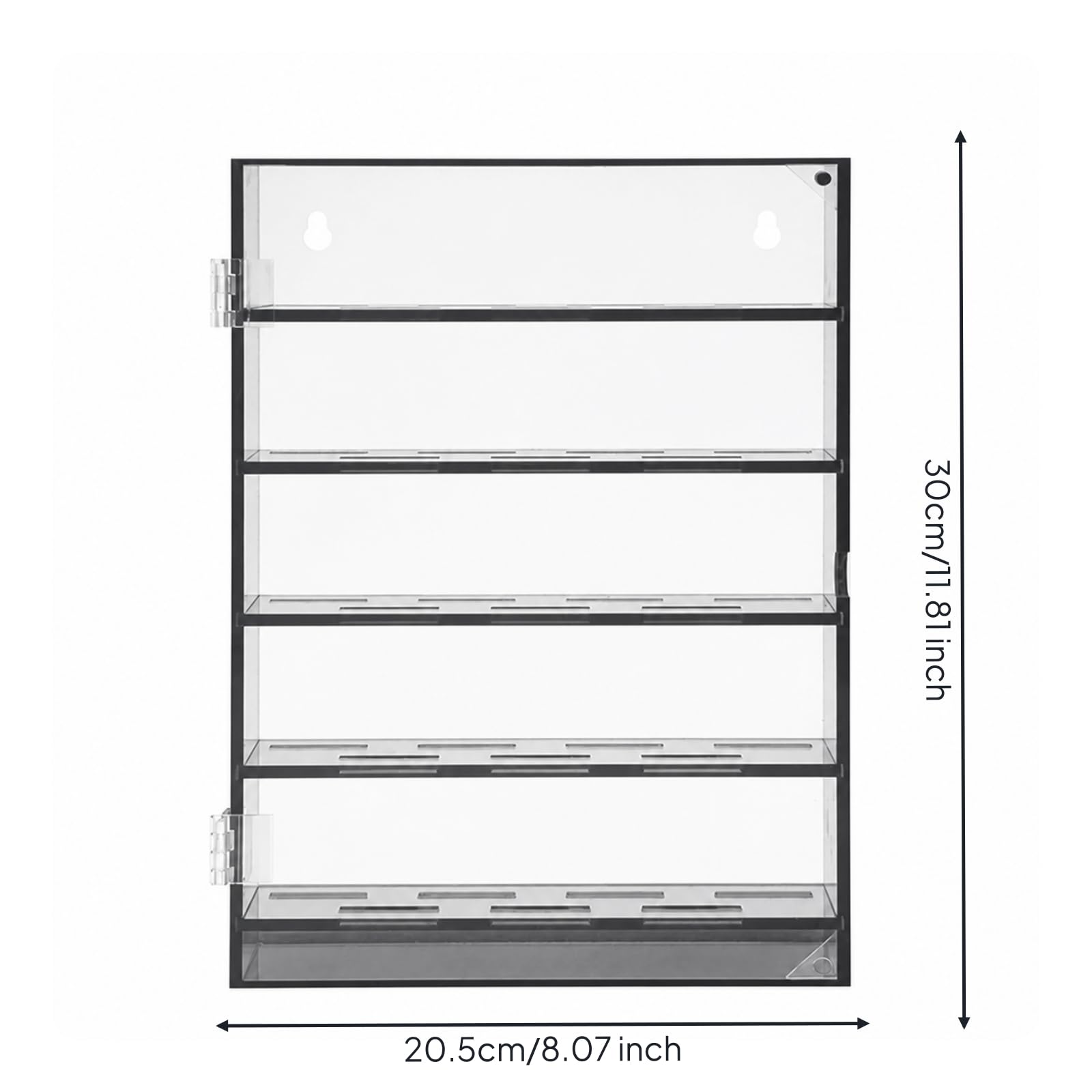 Almencla Transparenter Münzpräsentationsbehälter Wandvitrine mit Sichtfenster Und Magnetschloss zur Aufbewahrung von Medaillen Plaketten Ehrenzeichen für Präsentation Galerie Büro, Klargrau