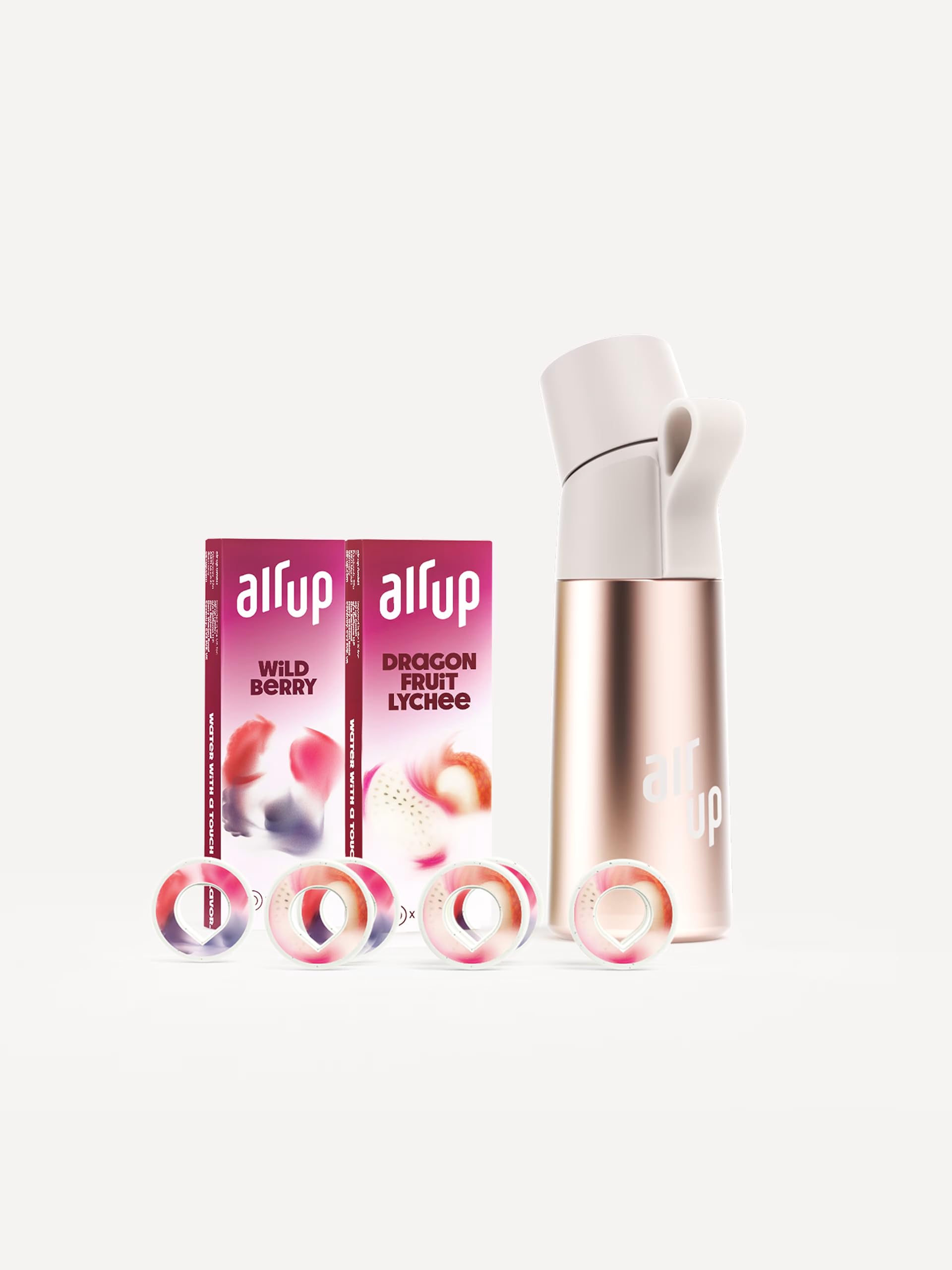 airup Bottle- Twist Pro Steel Quartz Bundle - Air up Bottle Bundle Deal inc. 6 Pods - 480ml