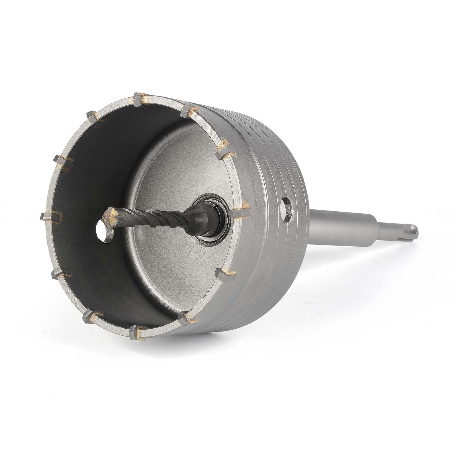 BINOTA Concrete Hole Saw 100 mm, Rotary Hammer Core Bit Hole Saw, with SDS Plus Shank 160 mm, for Concrete Cement Brick Wall Stone Masonry