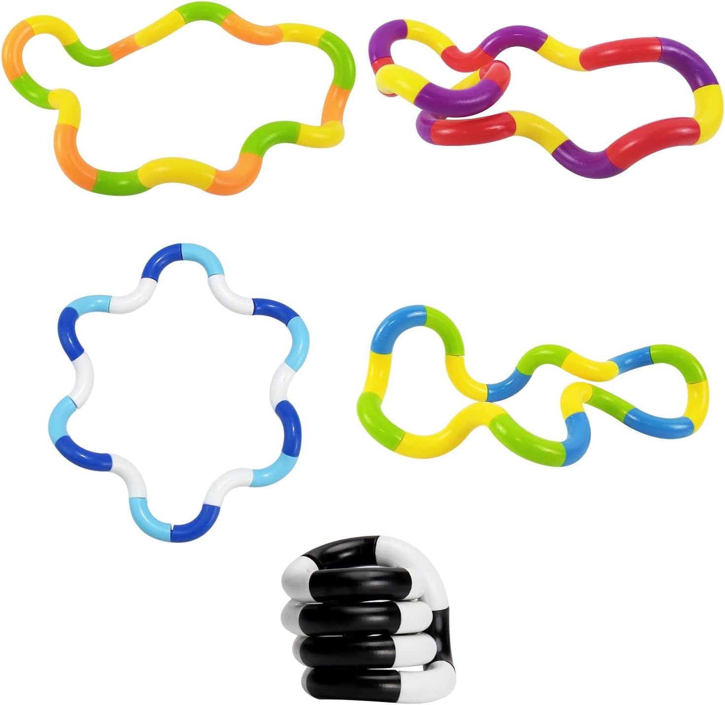 5Pcs Fidget Toys,Tangle Fidget Toy,Stress Tangles