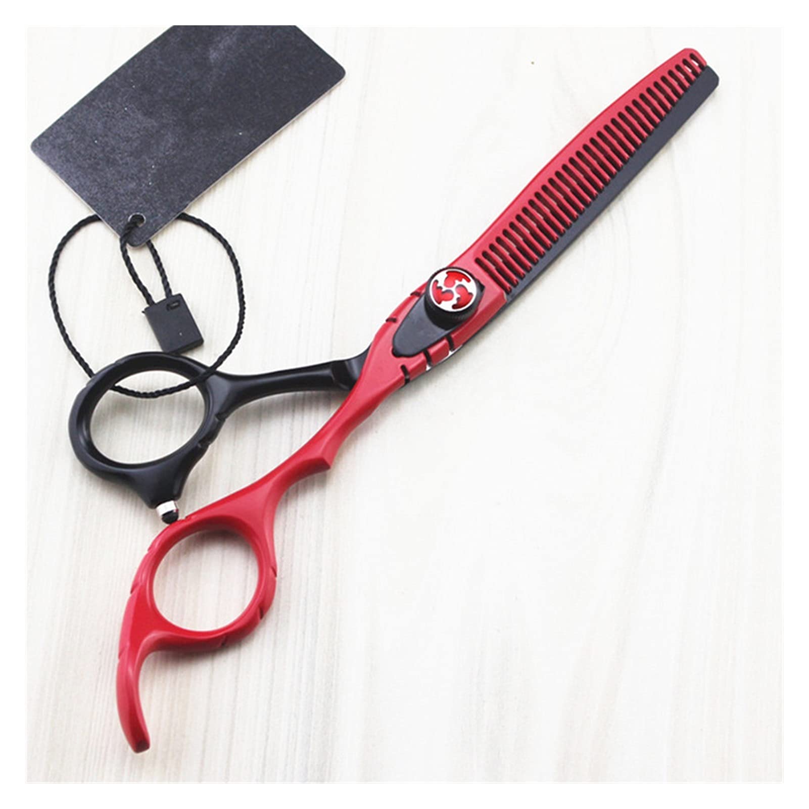 Ciseaux de coupe de cheveux rouges pour rafraîchir votre carré et désépaissir