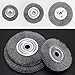 Stainless Steel Crimped Wire Wheel Brush for Bench Grinder For Cleaning Rust and Dirt Light Deburring Edge Blending and Finishing in Industrial Environments (100mm)