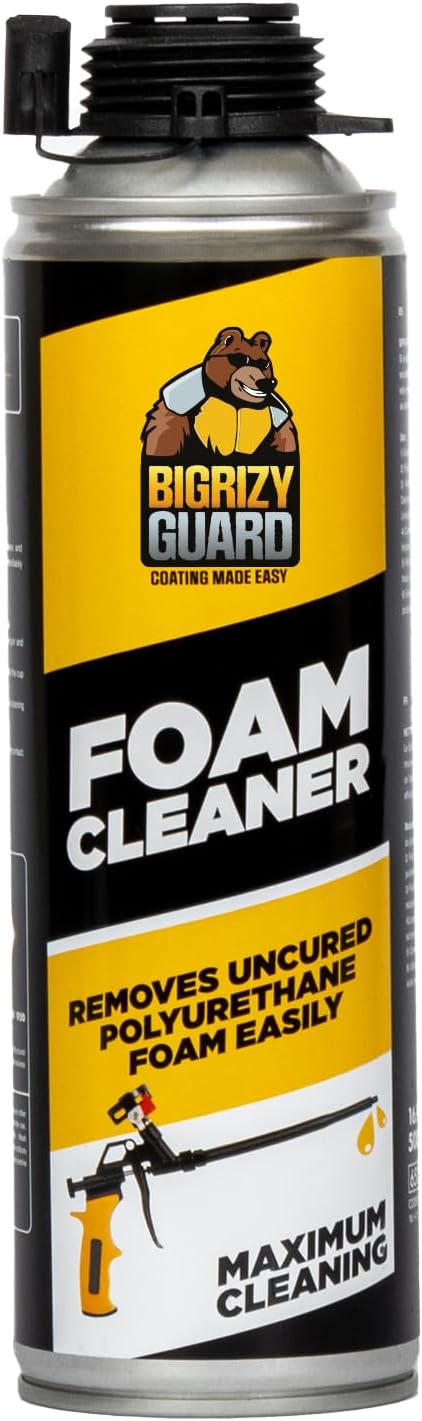 Spray Foam Gun Cleaner 16.9 Oz. - Polyurethane Foam and Insulation Sealant Remover, Dissolves PU, Professional Grade Formula for Easy (No Gun, 1 Pack)