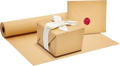 Miniatura 6 de Rollo de papelpara manualidades, regalos, embalaje, y más. 100pies de largo, color café, 17,5x 1200pulgadas.