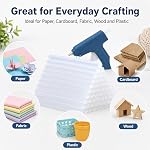 MAQIHAN Mini Hot Glue Sticks - 50PCS Clear Glue Gun Sticks,Clear Crystal Stick for Foam,Glass,Fabric,Wood,Paper,Metal,Plastic,4" Long x 0.27" Diameter,Compatible with Most All-Purpose for Crafting