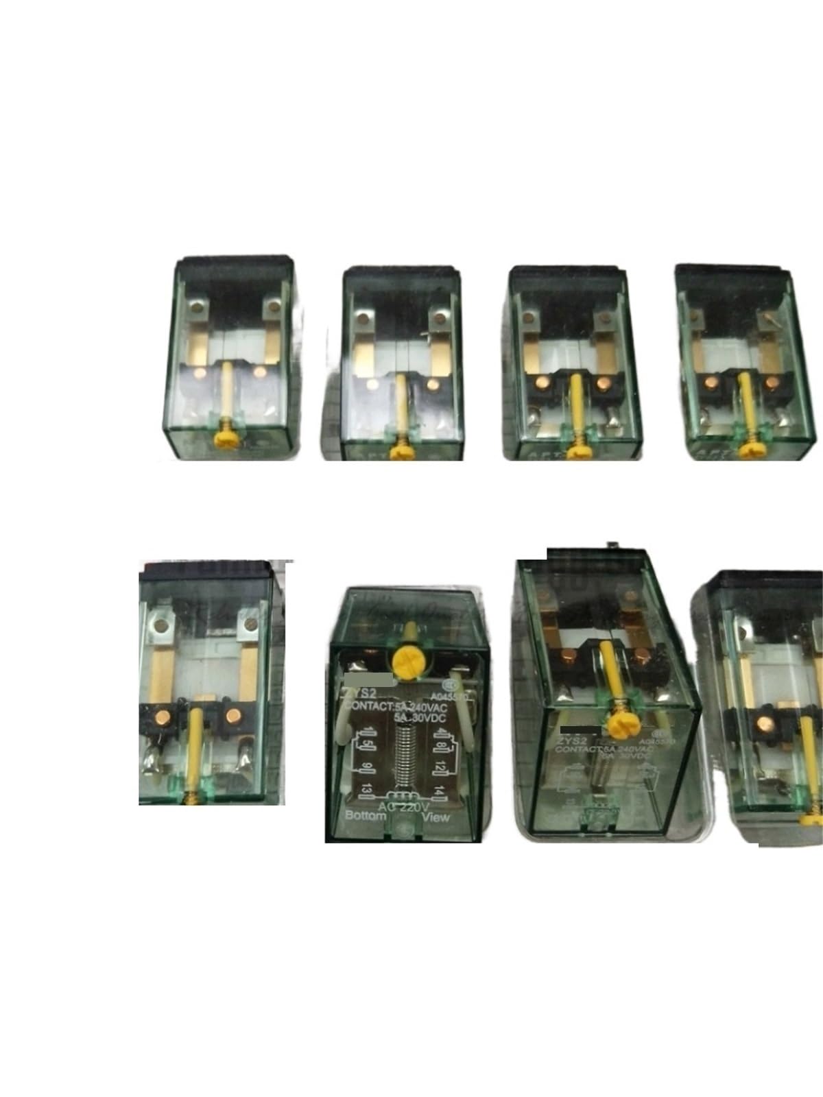 relè, ZYS2-AC220V ZYS2-DC24V MY2F-200VAC Relè intermedio 5A 240VAC 8 pin equivalente a MY2(ZYS2 DC24V)