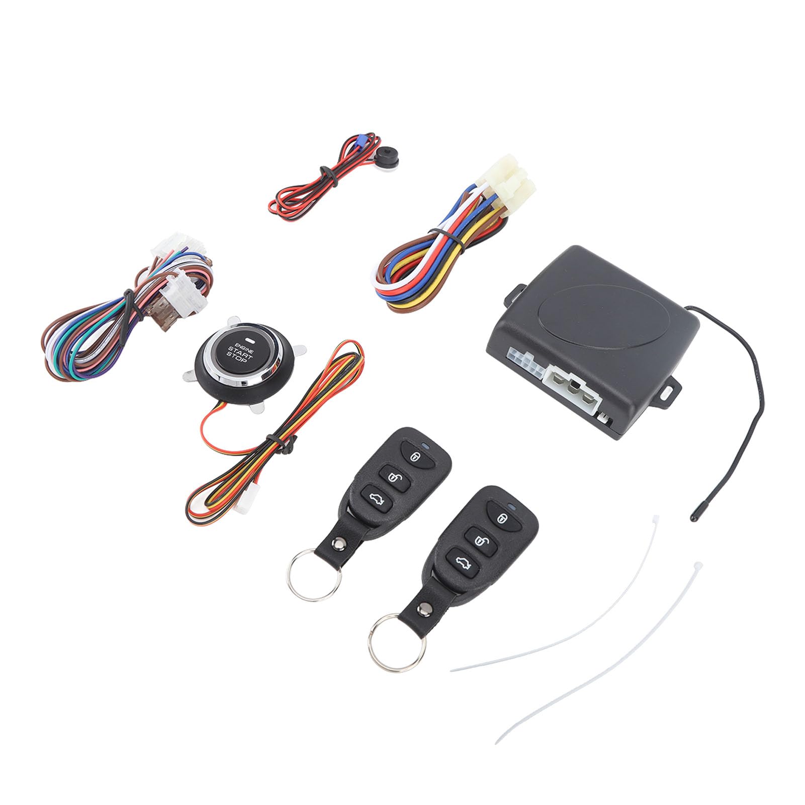 AMONIDA de Alarma para Automóvil con Entrada sin Llave de 12 V con Funciones Versátiles y Arranque Remoto para Vehículos de de 12 V, Funciones Inteligentes de Seguridad y Comodidad (Sin Bluetooth)