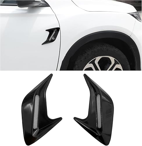 Miniatura 1 de Dickno 2 piezas de cubiertas de ventilación de flujo de aire para capó de automóvil, calcomanías decorativas para capó de ventilación de aire,