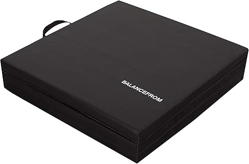 Vista 8 de Signature Fitness - Alfombrilla de ejercicio plegable de tres pliegues con asas de transporte para MMA, gimnasia y suelo protector de gimnasio