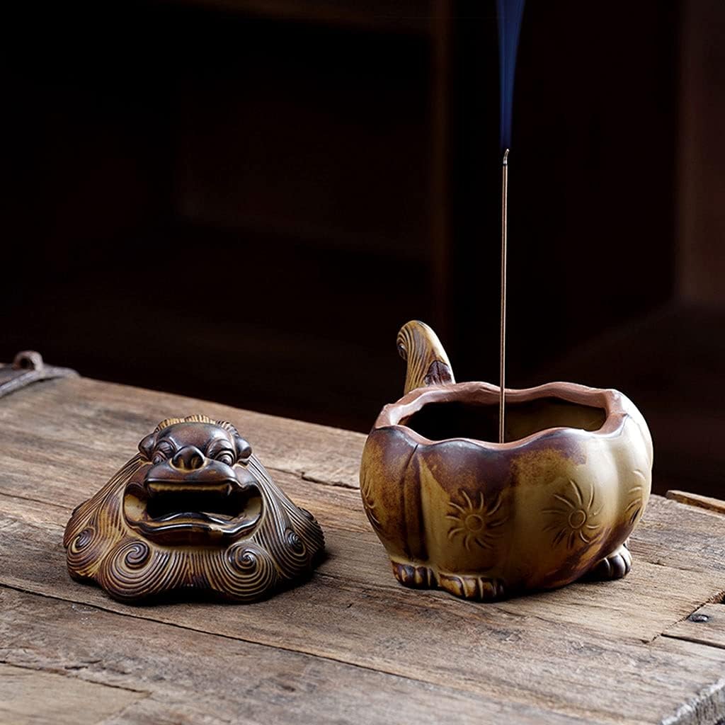 Incense Holder Incense Burner Retro Incense Burner Sandalwood Incense Burner Household Aromatherapy Incense Burner Ceramic Auspicious Beast Incense Burner Ornaments Incense Burner