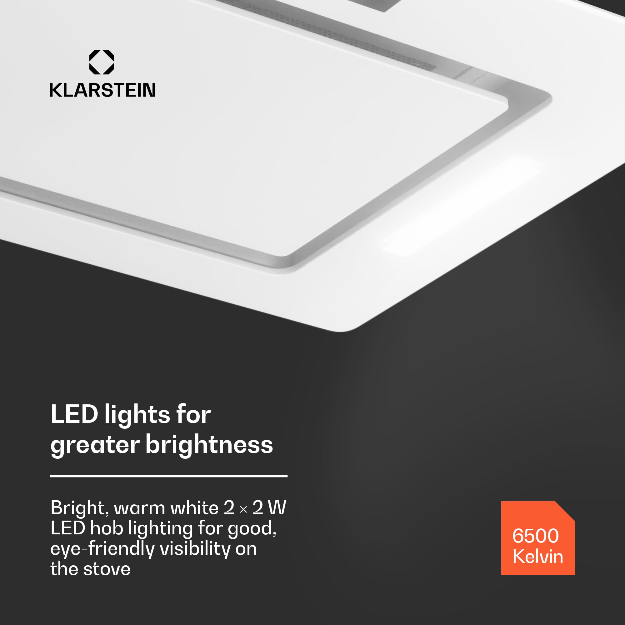Klarstein Okap kuchenny, Okap wyciągowy/z recyrkulacją, z filtrem, Oświetlenie LED i panel dotykowy, Cichy z przepływem 466 m³/h, Wydajny ze stali nierdzewnej