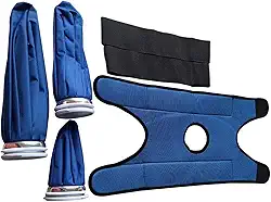 Newmind Sacos de gelo 28 cm, 22,8 cm, 15,2 cm, com suporte flexível, ajustável, reutilizável para lesões no joelho, perna, ombro, contusões