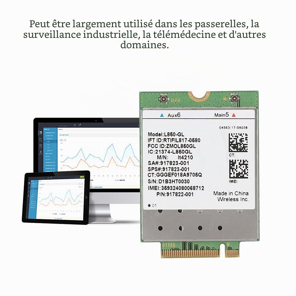 Tbest L850-Gl, Ordinateurs Portables Et Accessoires,Ordinateurs Portables Et Accessoires,Accessoires Et Périphériques Informatiques,Module L850-Gl 4G sans Fil LTE Fdd Wcdma Carte Réseau WiFi
