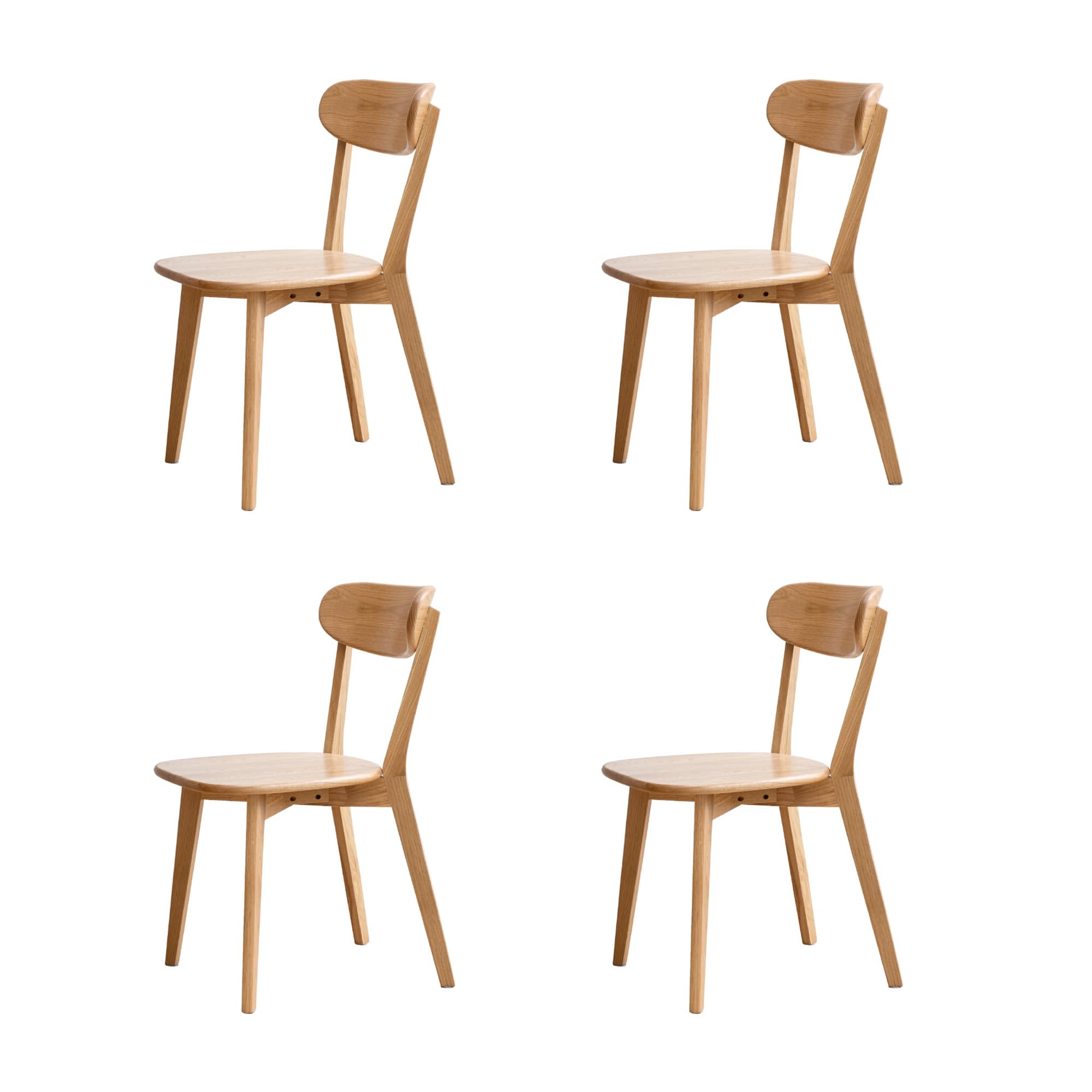 Dossier ergonomique pour ces chaises de salle à manger en chêne