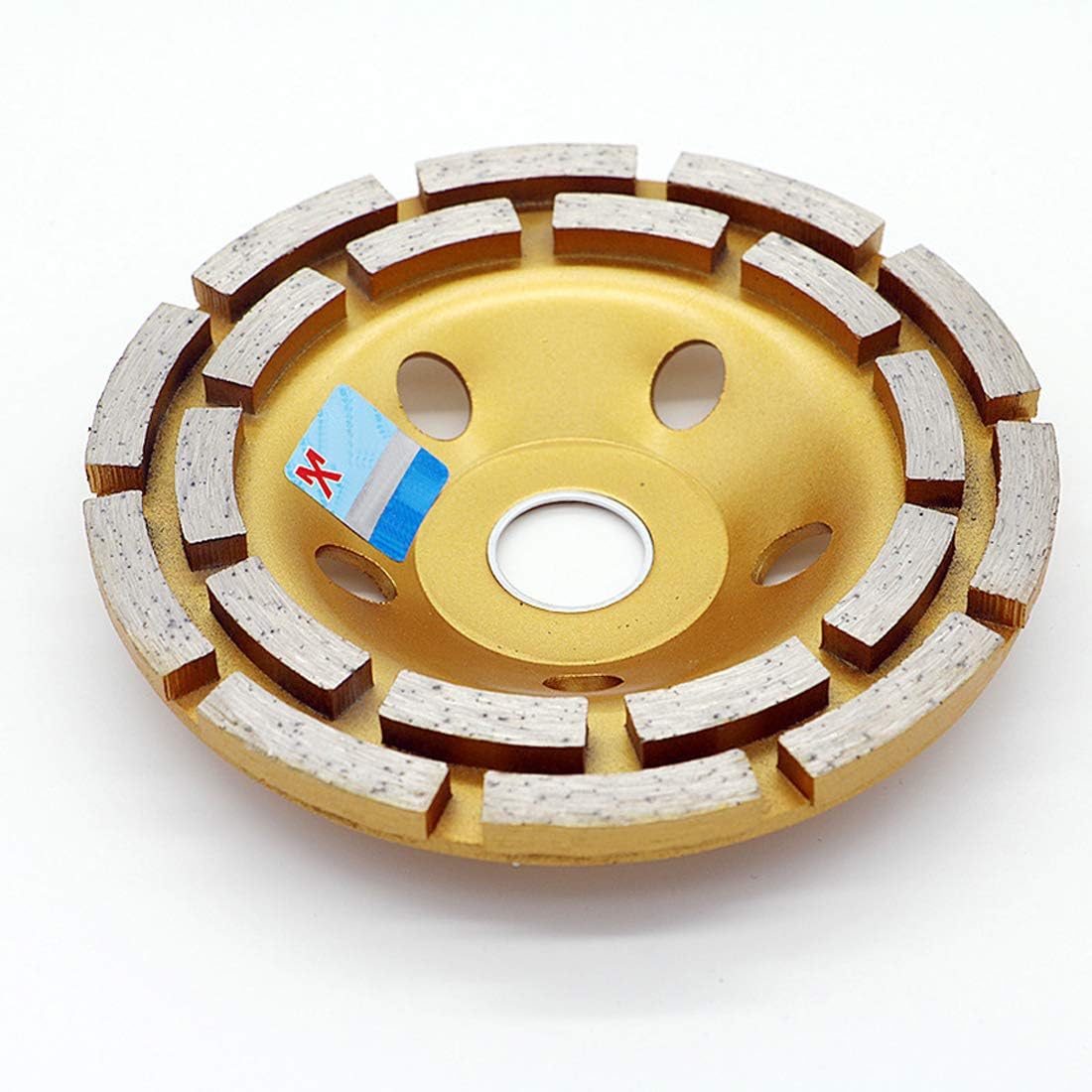 Elome 5" 125mm Diamond Grinding Cup Wheel Disc Premium Grade Segment Double Row Grinder Concrete Granite Stone Ceramic with 7/8" 22mm Thread
