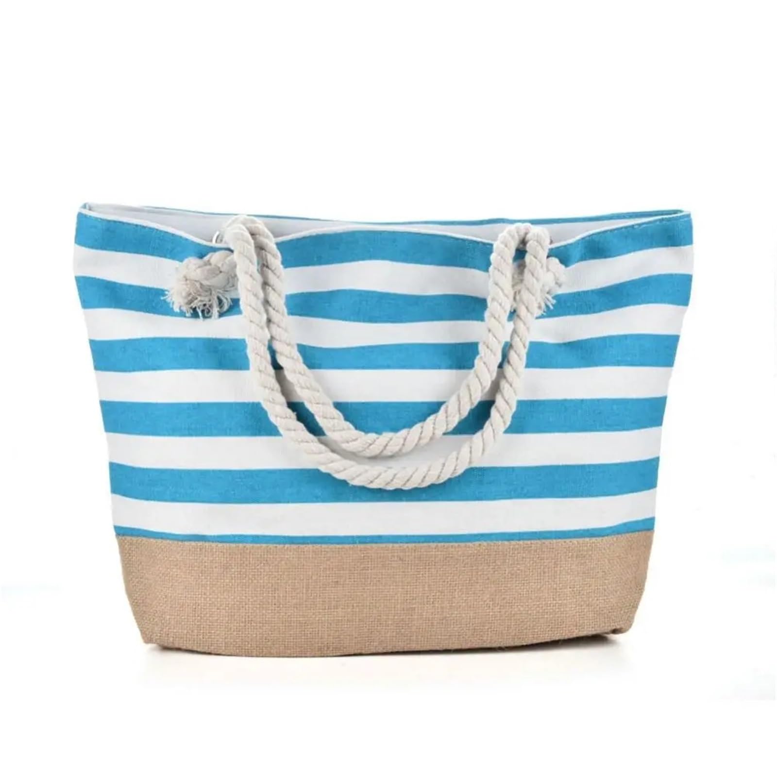Bolso Tote De Playa A Rayas Gran Capacidad