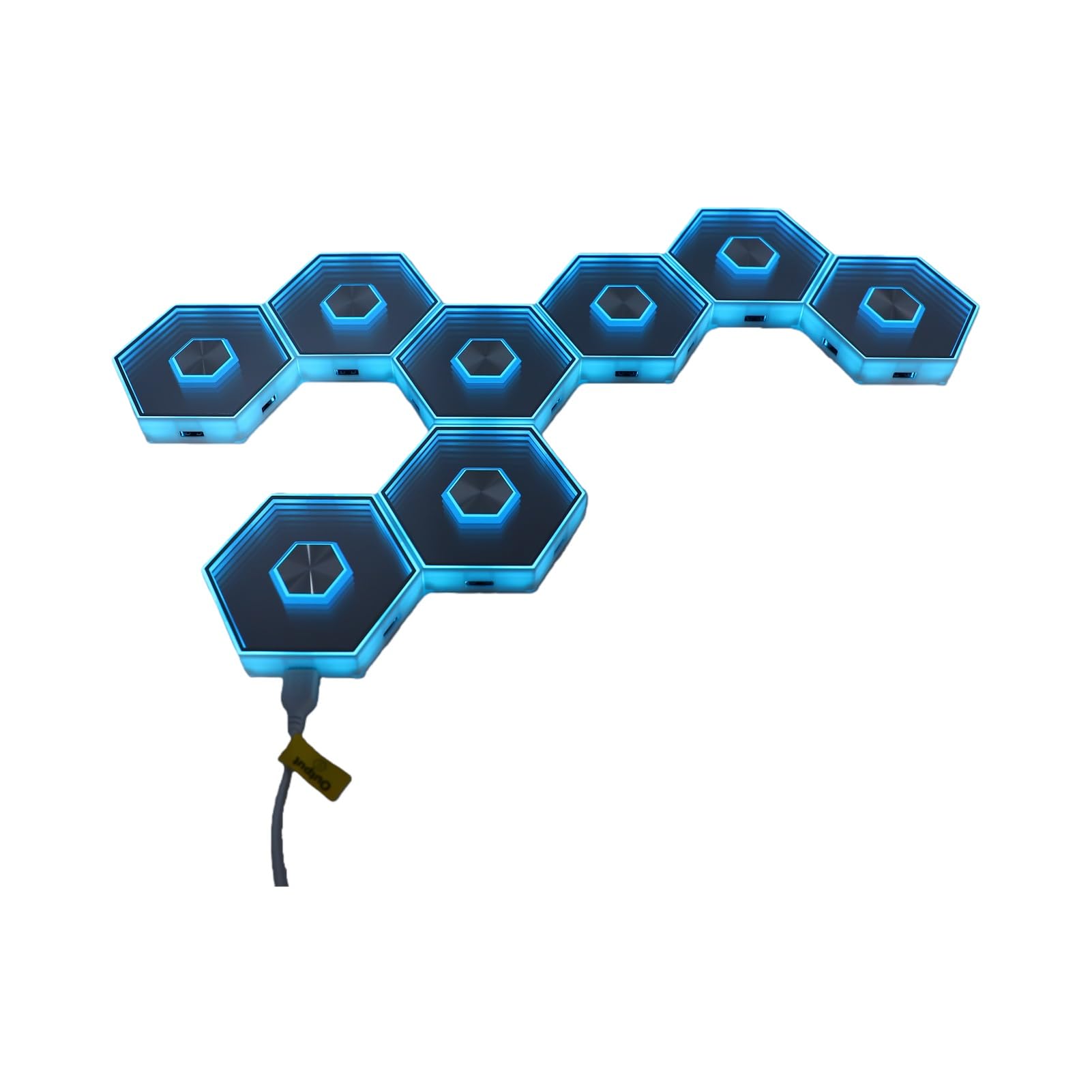 YUYTE Sześciokątne Panele świetlne 8 szt. Synchronizacja Muzyki RGB DIY